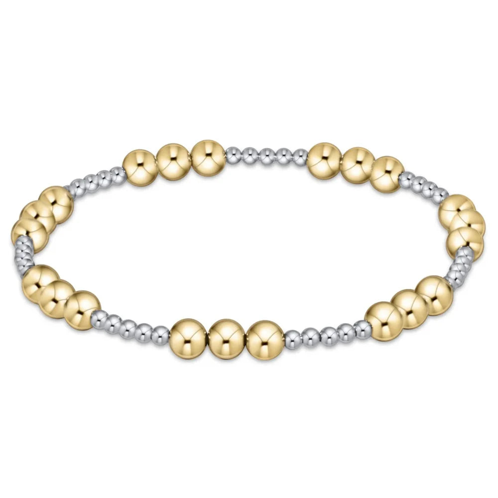 ENEWTON Classic JOY Pattern 6mm Bead Bracelet - Mixed Metal
