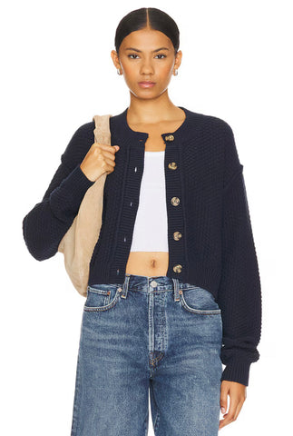 FREE PEOPLE ButtonDown LILA Crop Cardigan