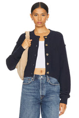 FREE PEOPLE ButtonDown LILA Crop Cardigan