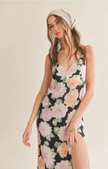 MEADOWS Floral Slip Midi Dress