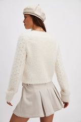 FREE PEOPLE FuzzyKnit CELESTE JewelButton Cardigan