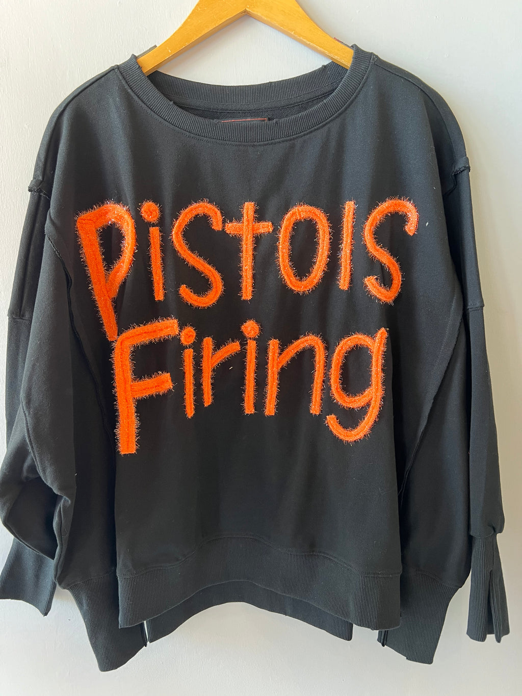 STADIUM Metallic PISTOLS FIRING Oklahoma State Sweatshirt