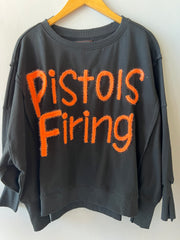 STADIUM Metallic PISTOLS FIRING Oklahoma State Sweatshirt