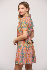 VERONA Paisley Print LinenBlend Blazer Dress