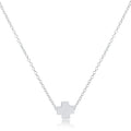 ENewton 16" SIGNATURE CROSS Sterling Silver Necklace