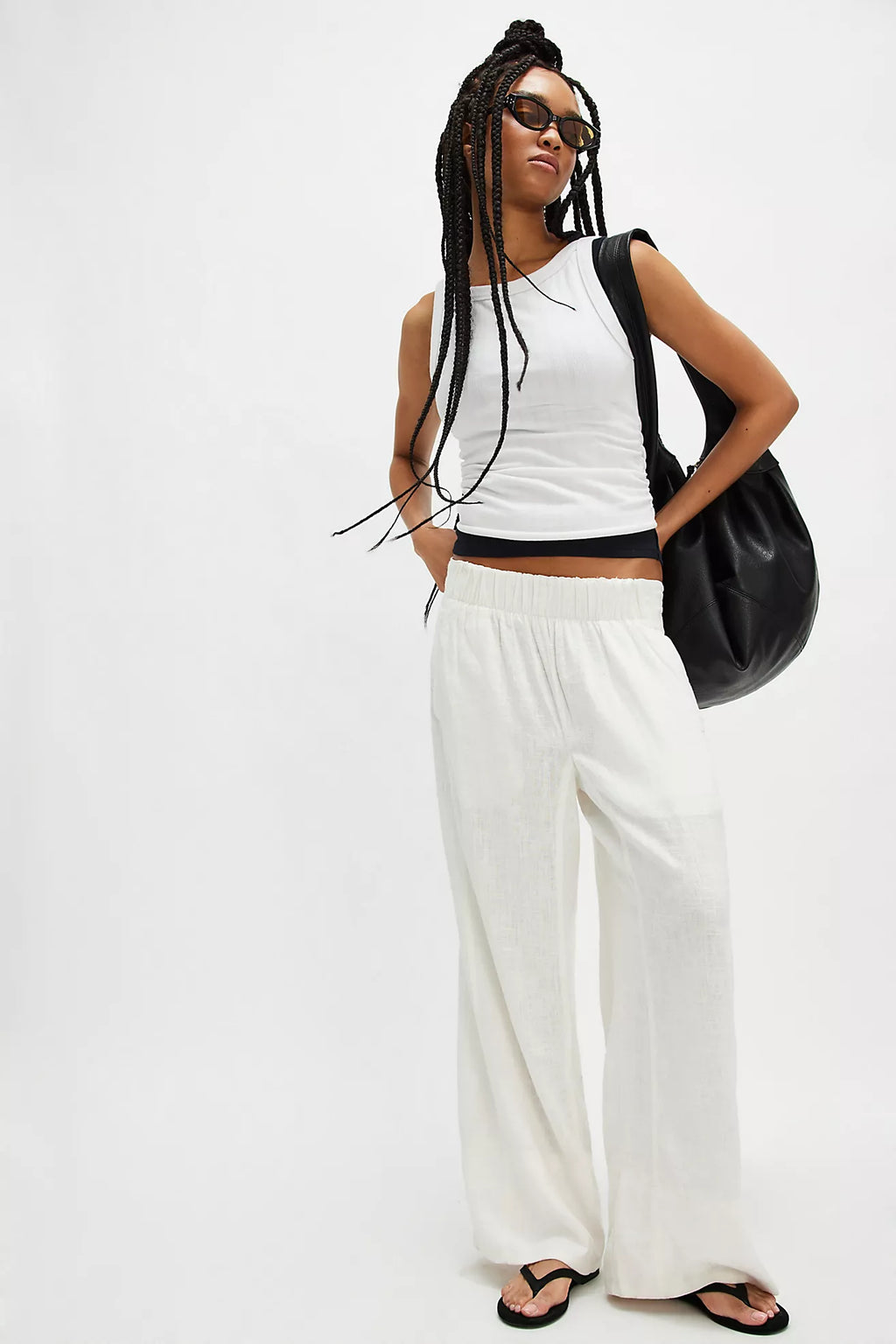 FREE PEOPLE Linen DAYS END Pull On Pants