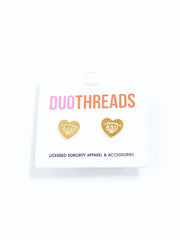 DUOTHREADS Sorority HEART Earrings