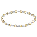 ENEWTON Classic SINCERITY Pattern 6mm Bead Bracelet-Mixed Metal