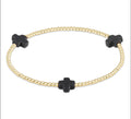 ENewton Signature CROSS Gold Pattern 3mm EXTENDED LENGTH Bead Bracelet
