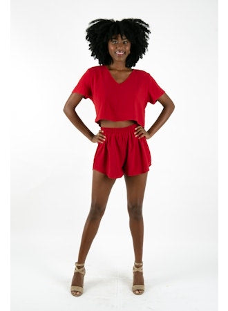 MEET ME IN SANTORINI 2Piece WHITE SANDS Short Set