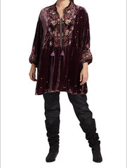 JOHNNY WAS Velvet JOANNA V-neck Mandarin Tunic Top