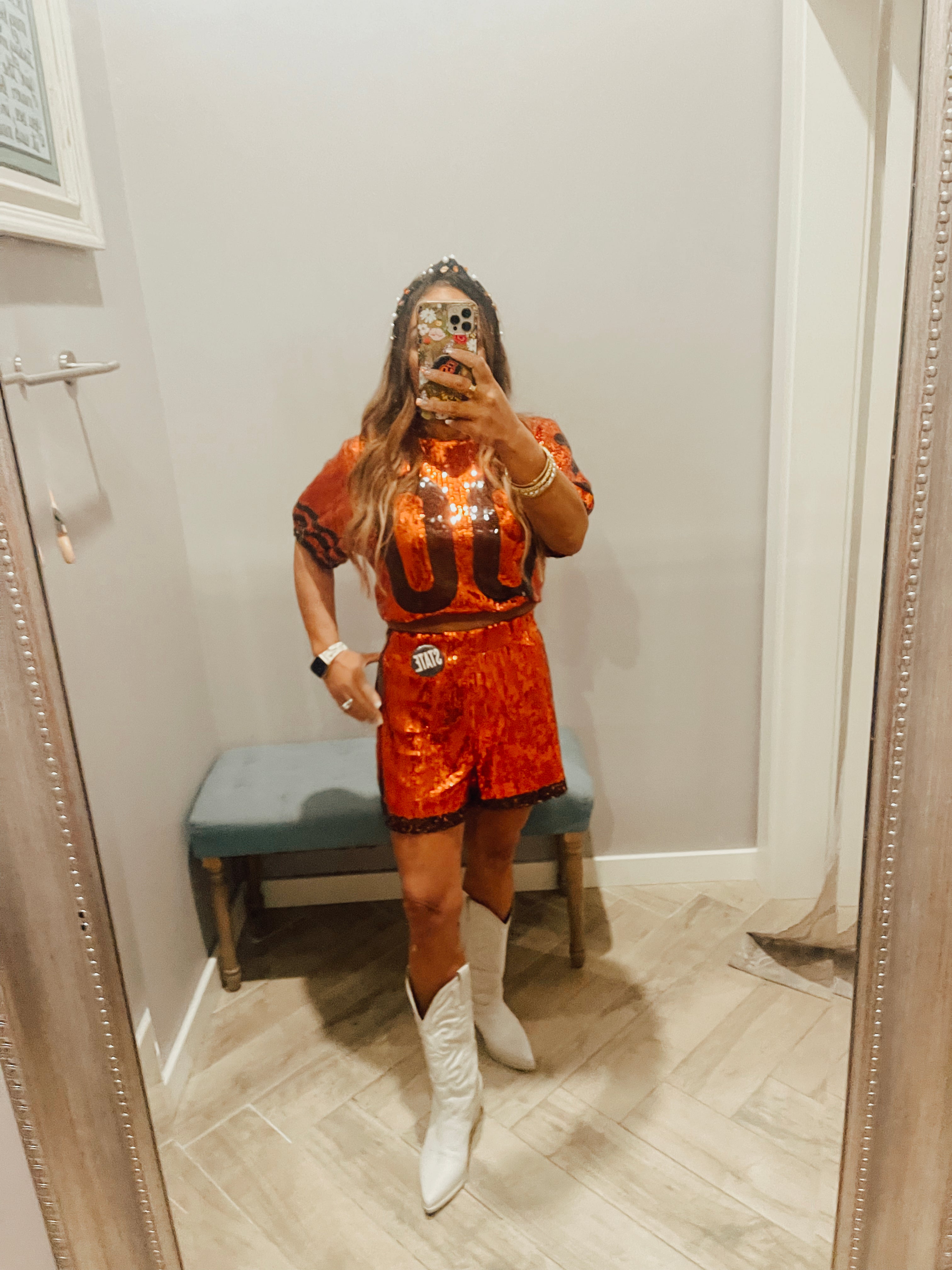 WD Sequin VARSITY Stripe Shorts