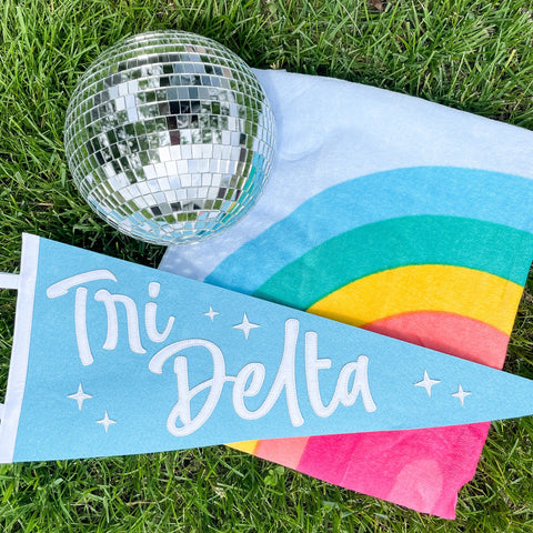 DUOTHREADS Sorority STARDUST Pennant Flag