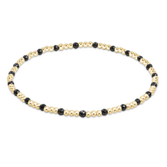 ENEWTON 2mm GOLD SINCERITY Pattern Gemstone Bead Bracelet