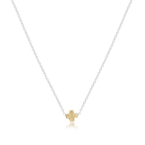 ENEWTON 16" Small SIGNATURE CROSS Gold Necklace