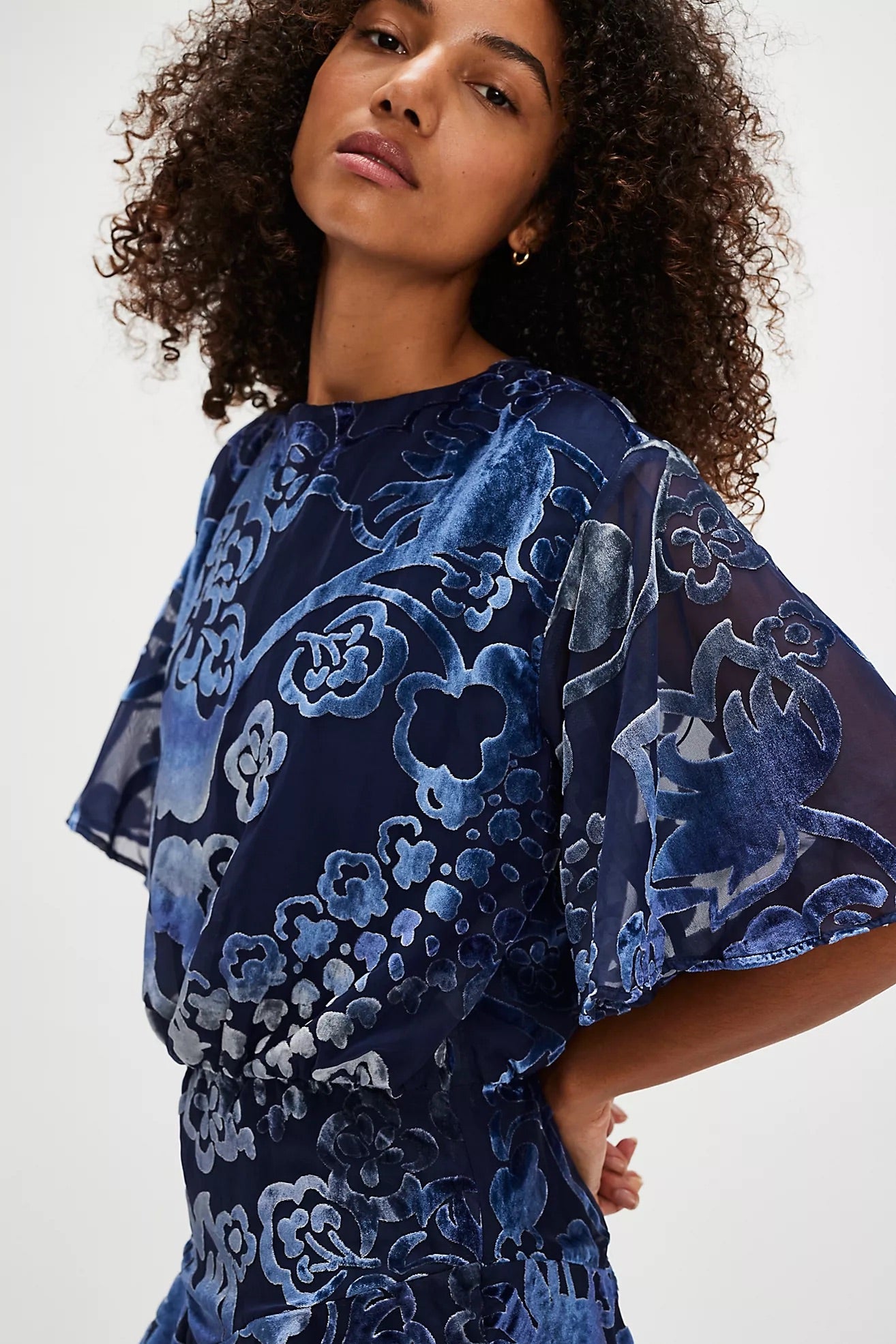 FREE PEOPLE  Velvet Burnout MANUKA Mini Dress