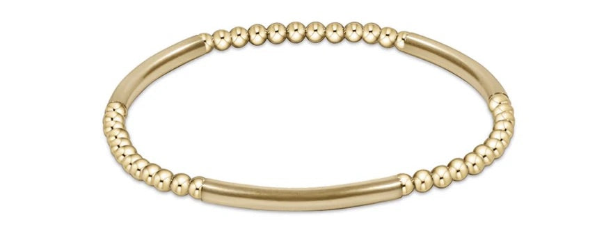 ENEWTON 3mm BLISS BAR PATTERN Bead Bracelet - Gold