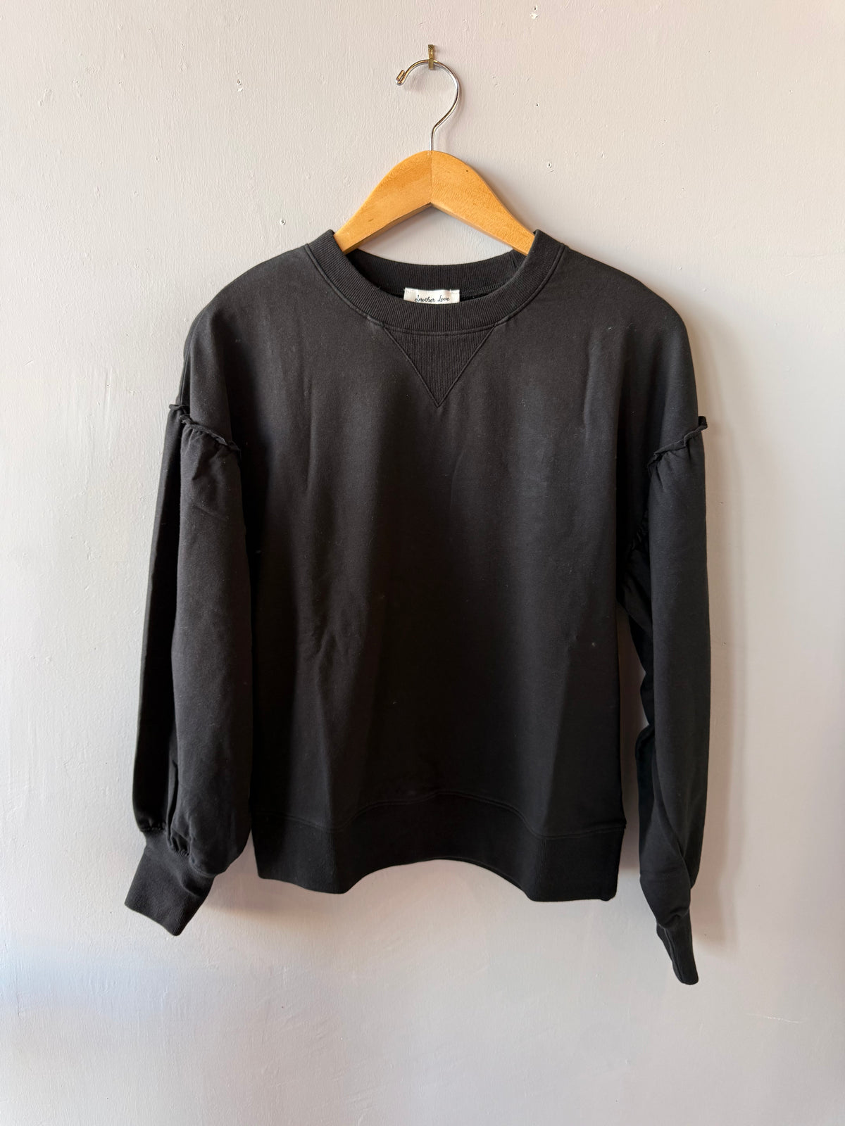 Another Love Jasmira Ruffle Shoulder Top - Black