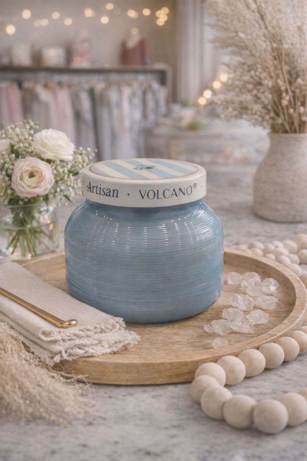 Capri BLUE Volcano Artisan Signature Candle 8oz