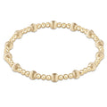 ENEWTON 5mm DIGNITY SINCERITY Pattern Bead Bracelet-Gold