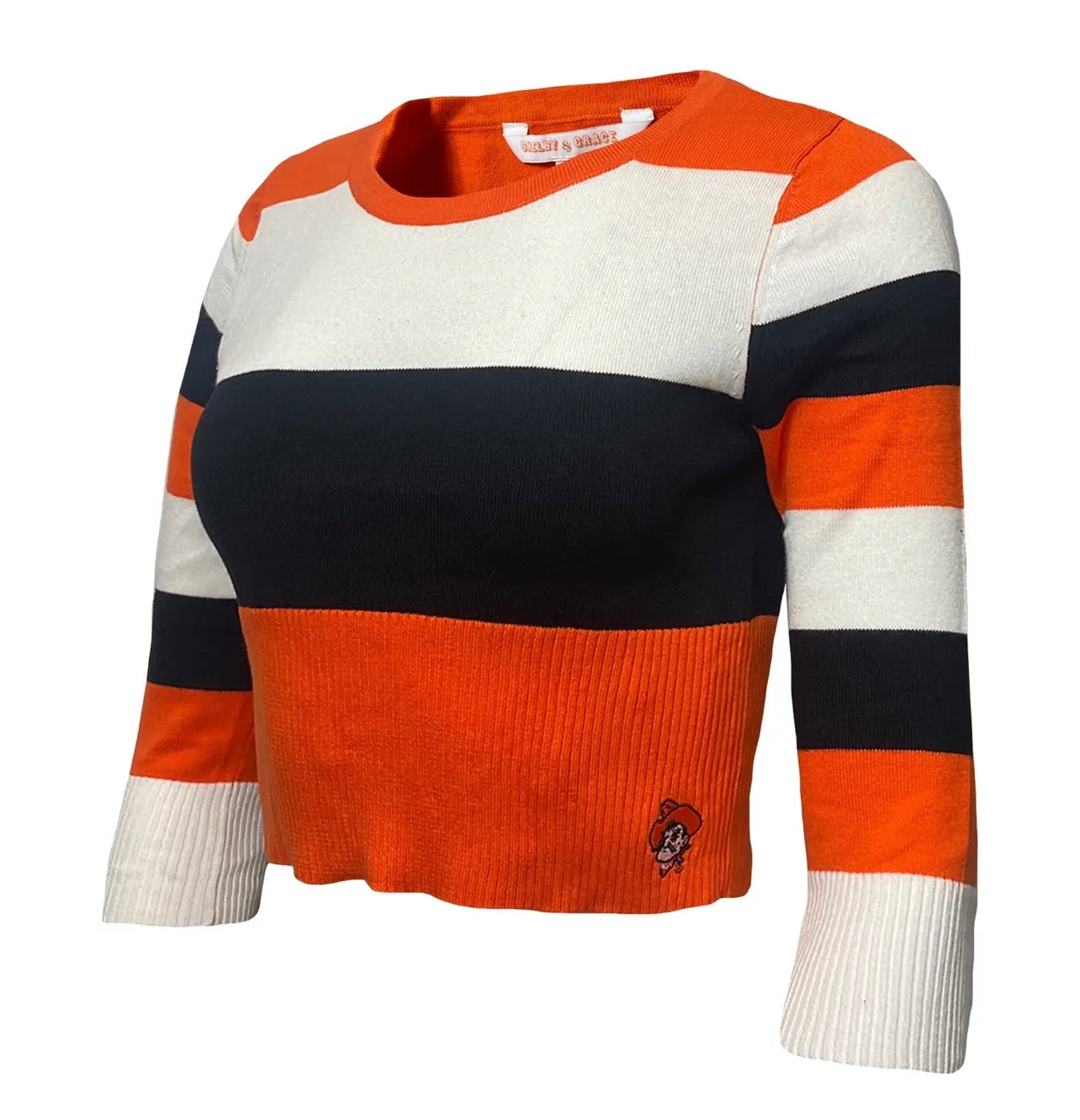 S&G Ok State PISTOL PETE Crop Sweater Top