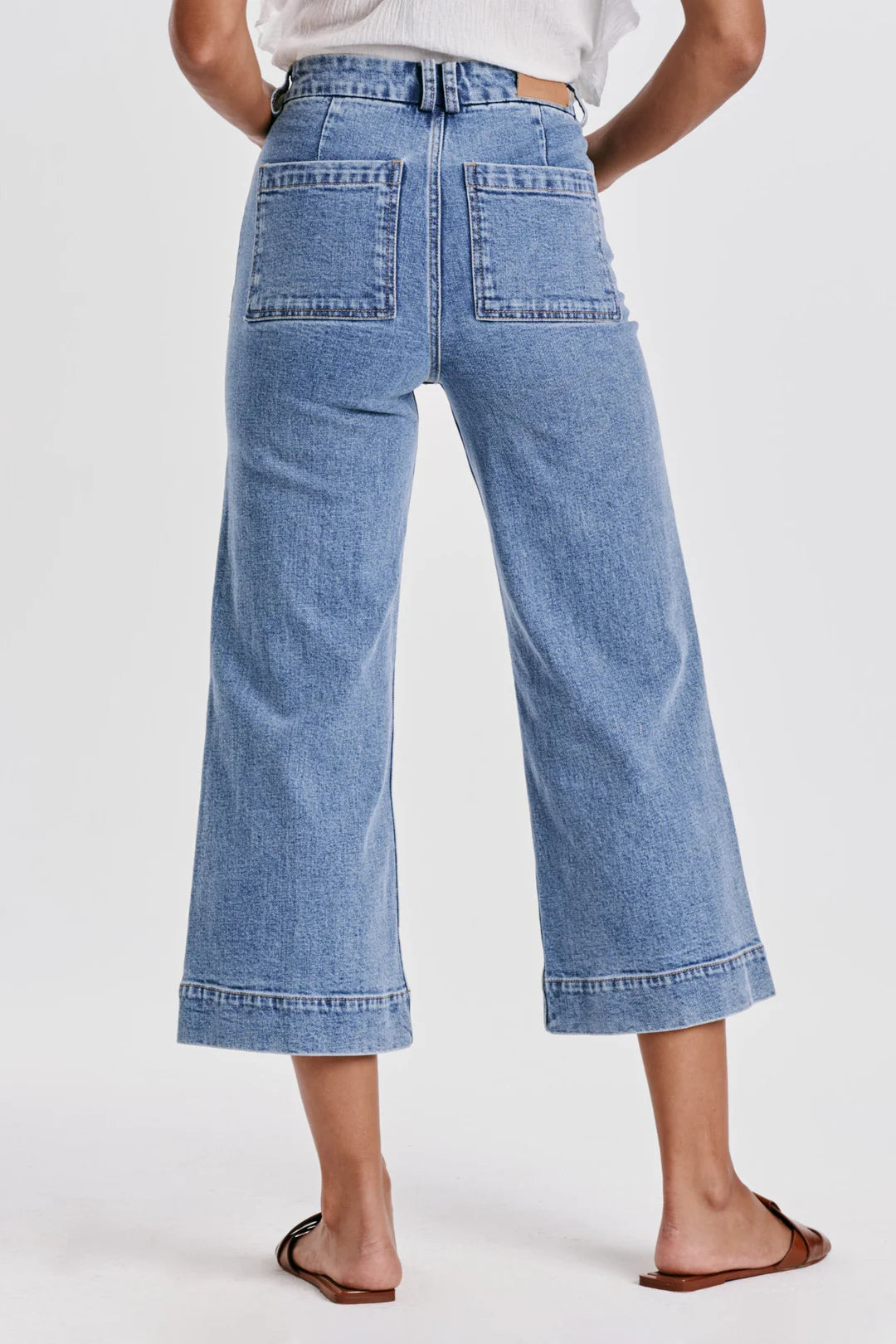 DEAR JOHN AUDREY SUPER HIGH RISE CROPPED WIDE LEG JEANS SHERIDAN