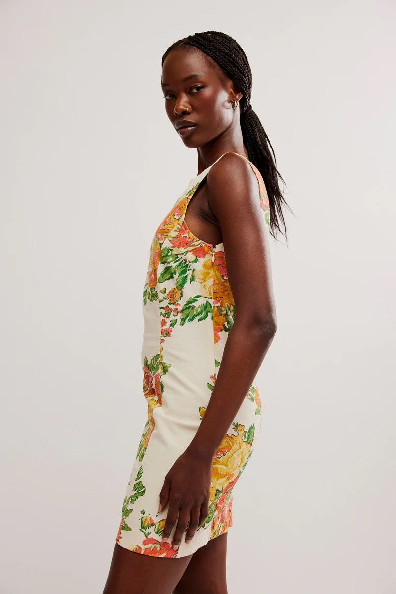 FREE PEOPLE Floral MAYBERRY Mini Dress