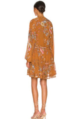 FREE PEOPLE VNeck CHERRY BLOSSOM Mini Dress