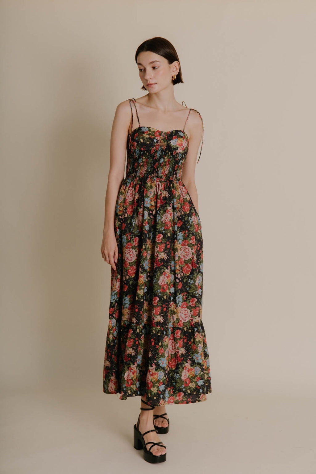AUREUM Bustier WISHFUL Floral Midi Dress