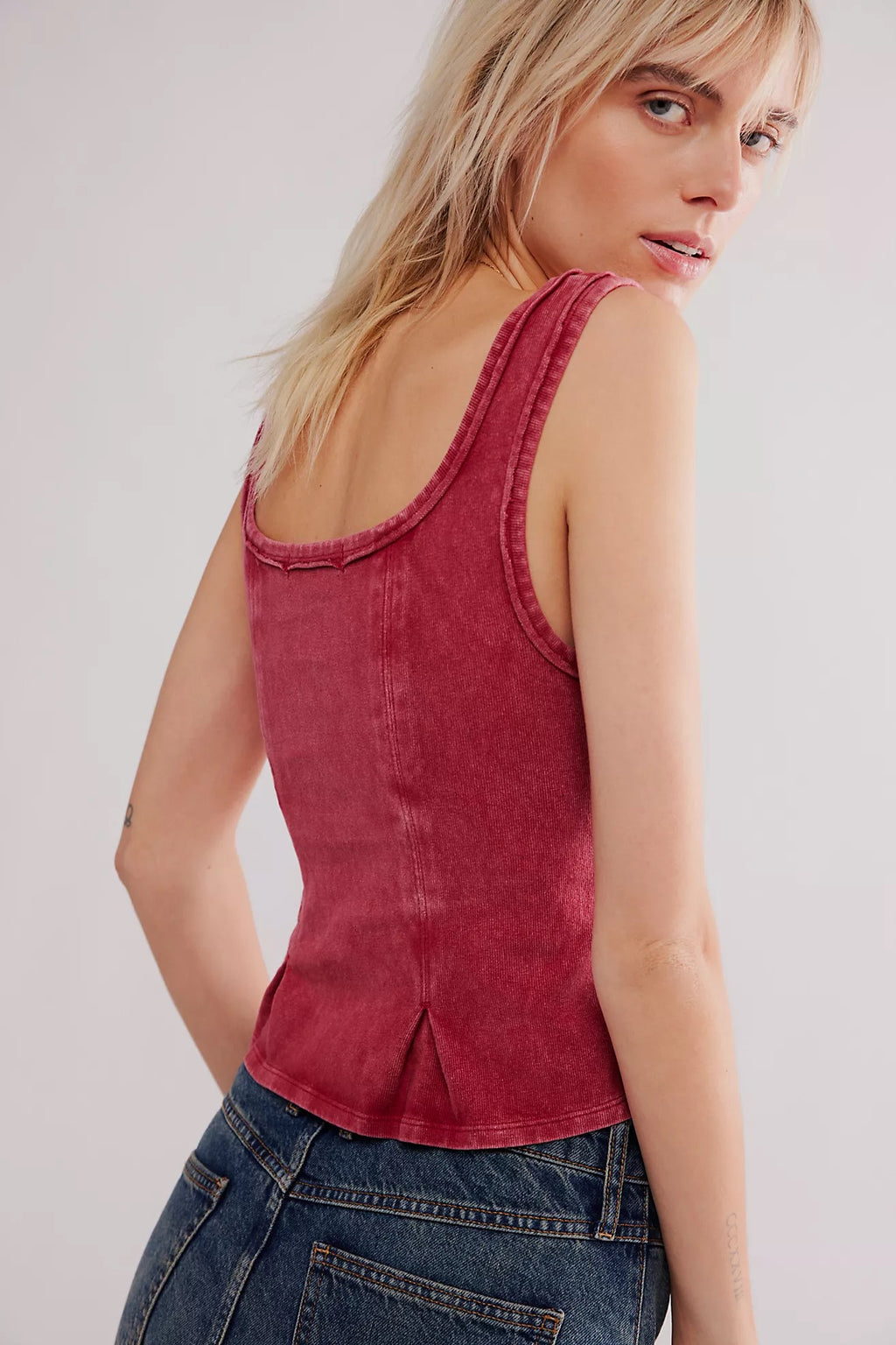 FREE PEOPLE Mineral Wash ROLLER Tank Top