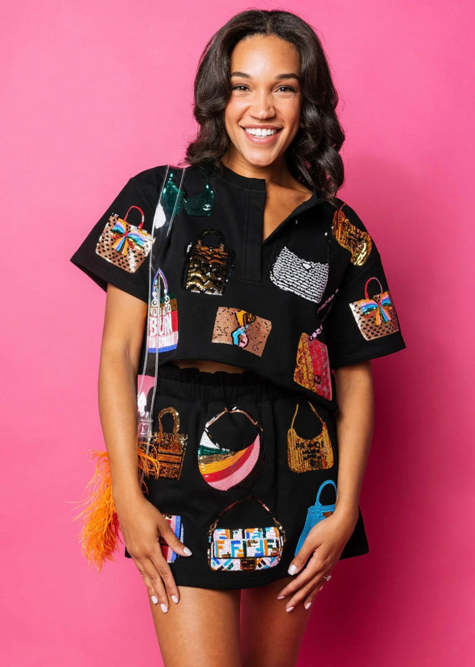 QUEEN OF SPARKLES Sequin PURSES Top