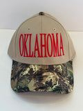 Vintage Embroidered OKLAHOMA Camo Hat