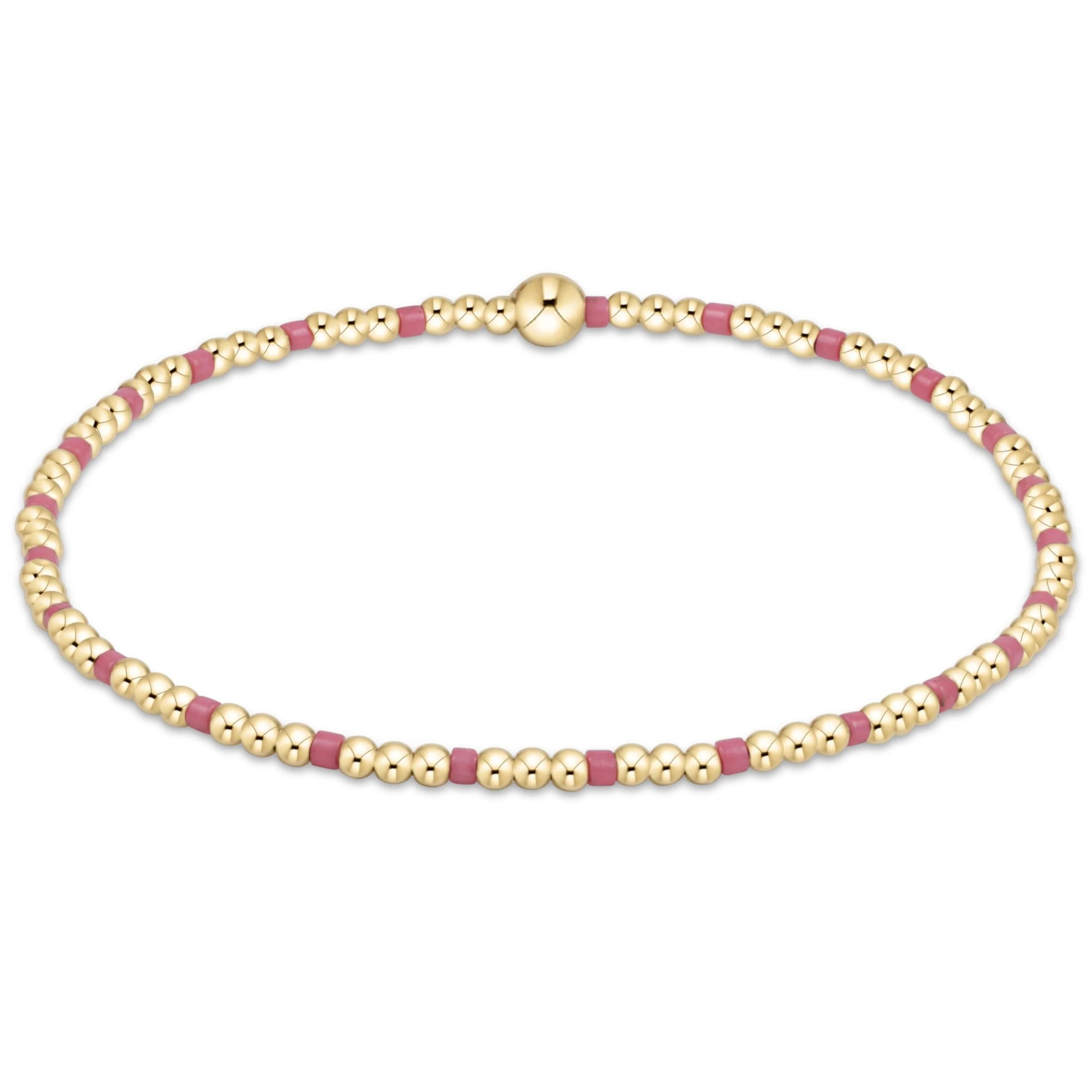 Enewton HOPE SINCERITY Pattern 2mm Bead Bracelet - BRIGHT PINK