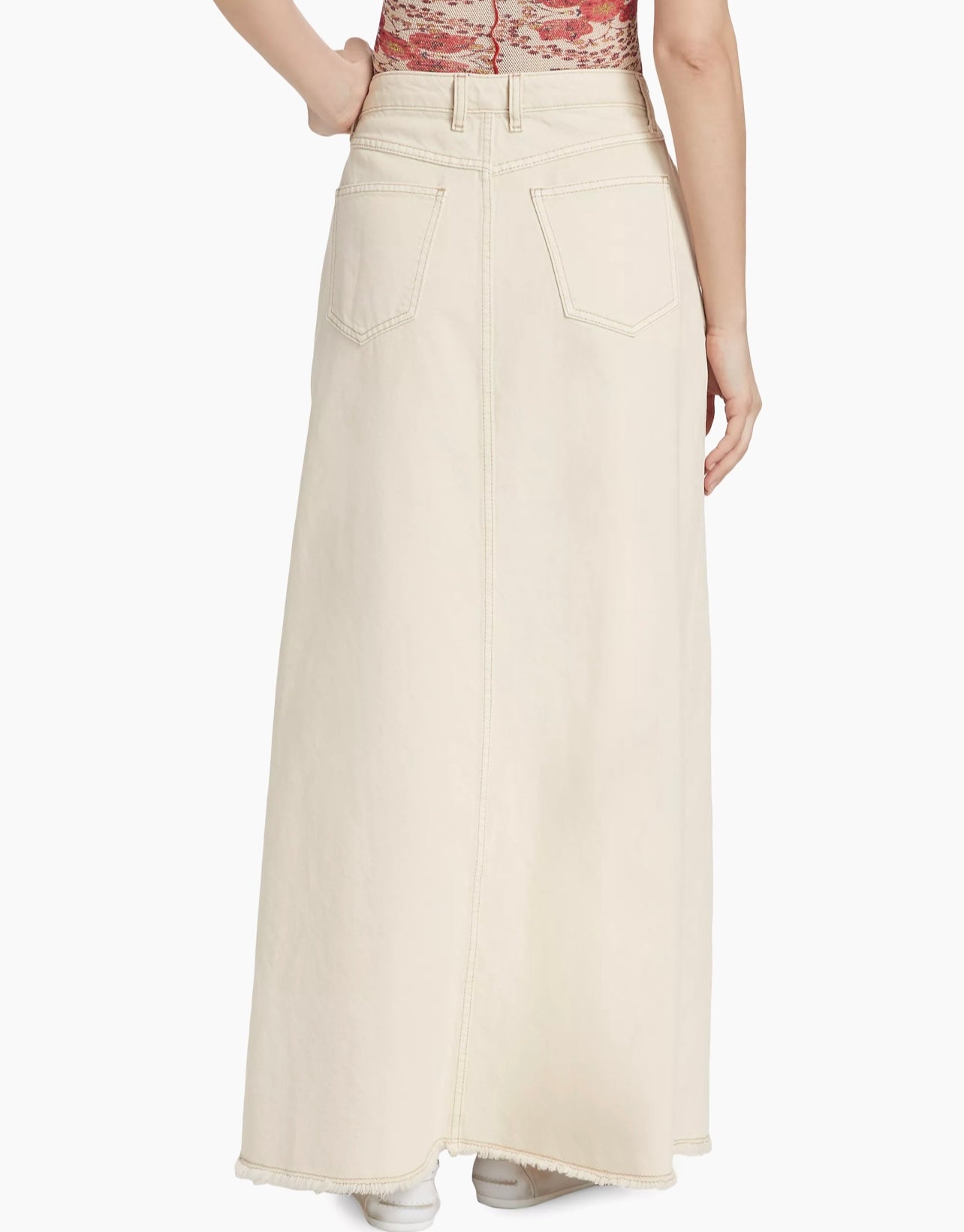 FREE PEOPLE Denim COME AS YOU ARE Maxi Skirt