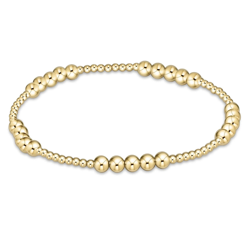 Enewton CLASSIC BLISSFUL pattern 2mm bead bracelet - 4mm gold