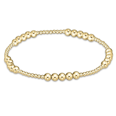 Enewton CLASSIC BLISSFUL pattern 2mm bead bracelet - 4mm gold