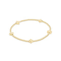 ENEWTON Small SIGNATURE CROSS Pattern Gold 2mm Bead Bracelet