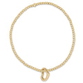 ENEWTON Classic Gold 2mm bead bracelet - love gold charm