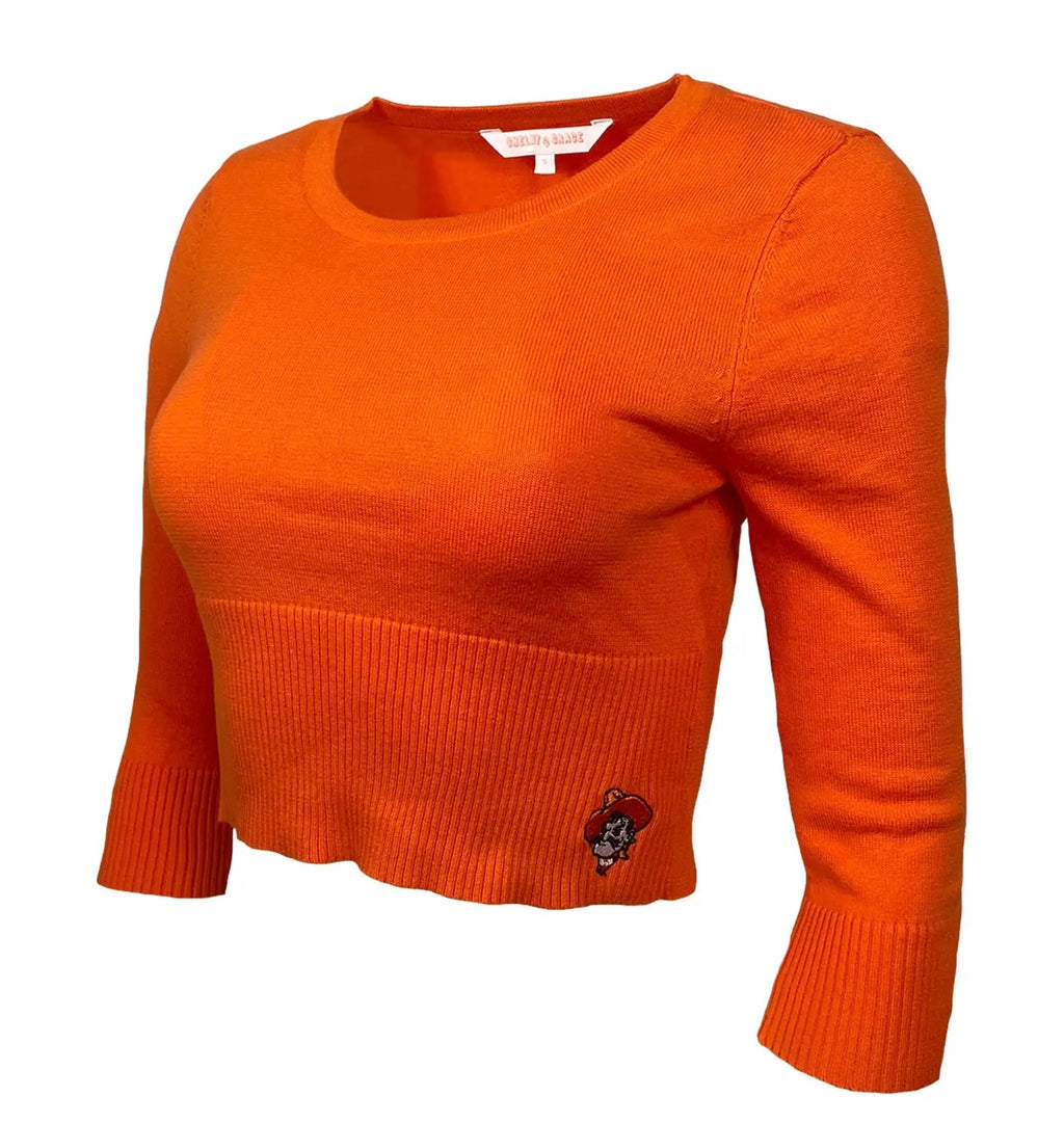 S&G Ok State PISTOL PETE Crop Sweater Top