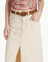 FREE PEOPLE Denim COME AS YOU ARE Maxi Skirt