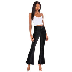 FREE PEOPLE Velvet SO CHARMING Ribbed Pullon Flare Pant