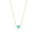 ENewton Small MINT Signature CROSS 16” Gold Necklace