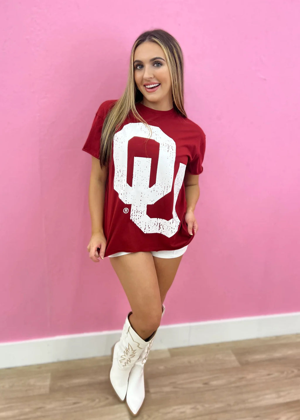 STADIUM Vintage Logo OU Oklahoma  ShortSleeve Tee