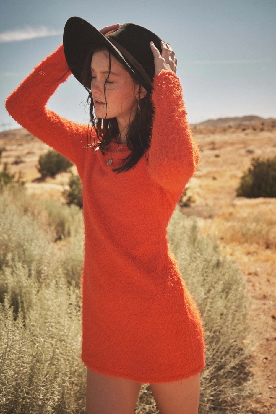 HART Fuzzy Sweater Long Sleeve Dress