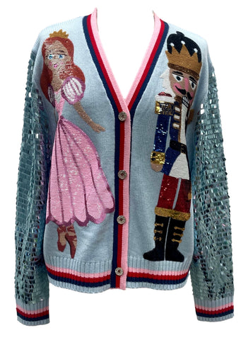 QUEEN OF SPARKLES Sequin Sleeve NUTCRACKER & CLARA SHARD Cardigan Top