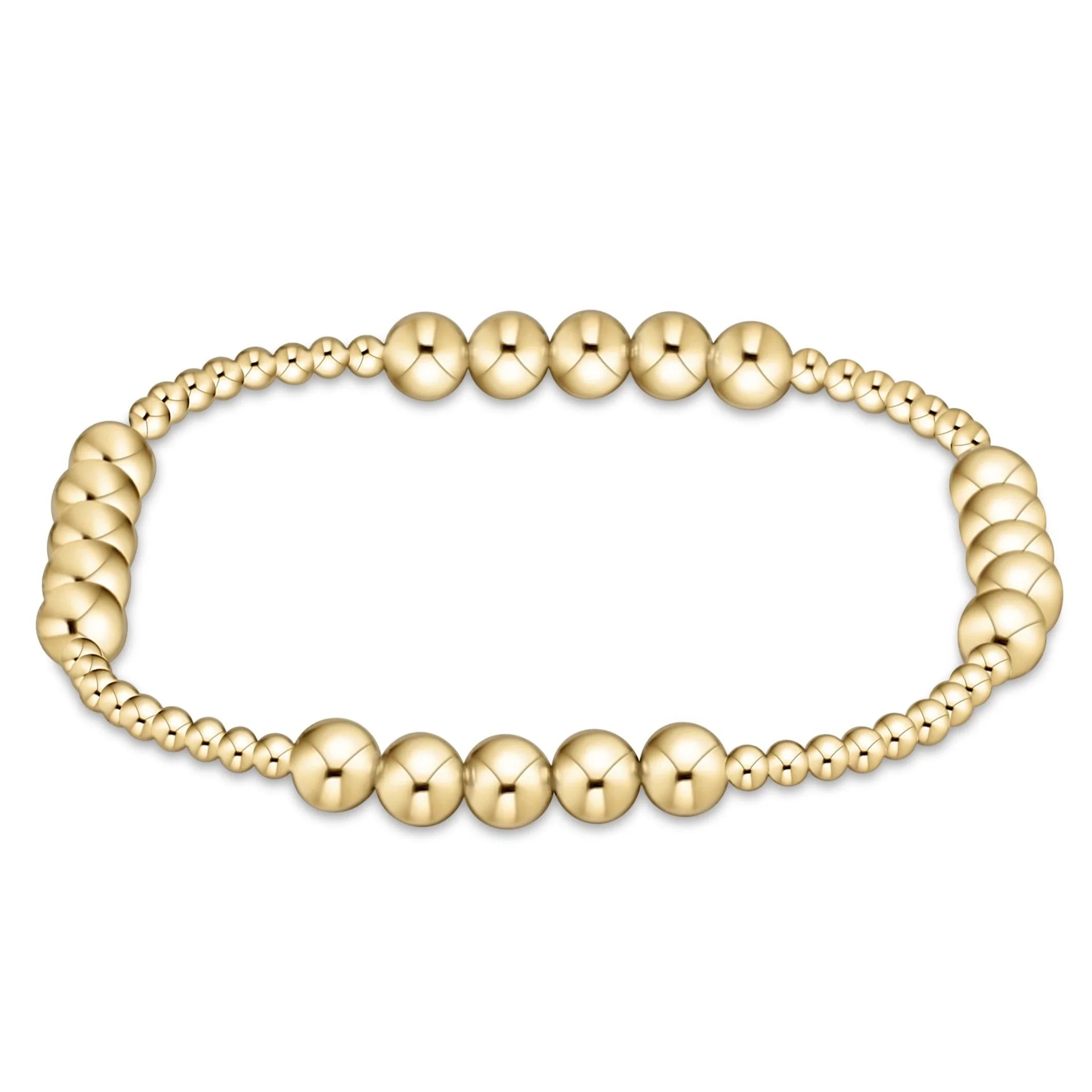 Enewton CLASSIC BLISSFUL pattern 2.5 bead bracelet - 5mm gold