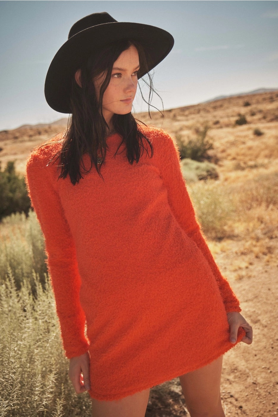 HART Fuzzy Sweater Long Sleeve Dress