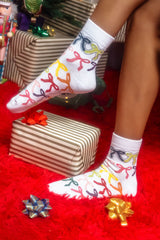 QUEEN OF SPARKLES Sequin BOWS Socks