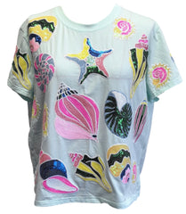 QUEEN OF SPARKLES Sequin ColorBlock SHELL Tee