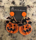PUMPKIN Witch Hat Drop Earrings